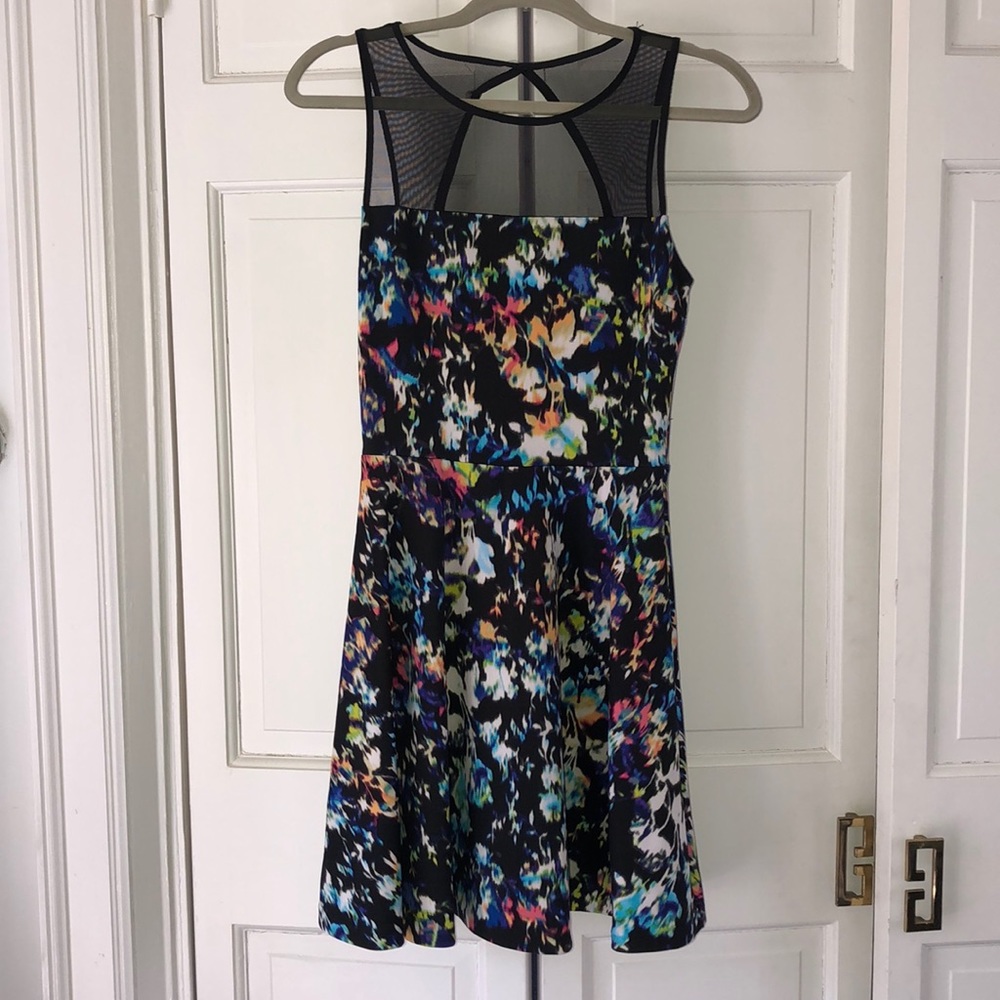NWT love...ady Mesh Top Scuba Skater Dress M
